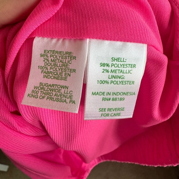 Lilly Pulitzer metallic print Pink Shift Dress Sleeveless size XS - Picture 9 of 9